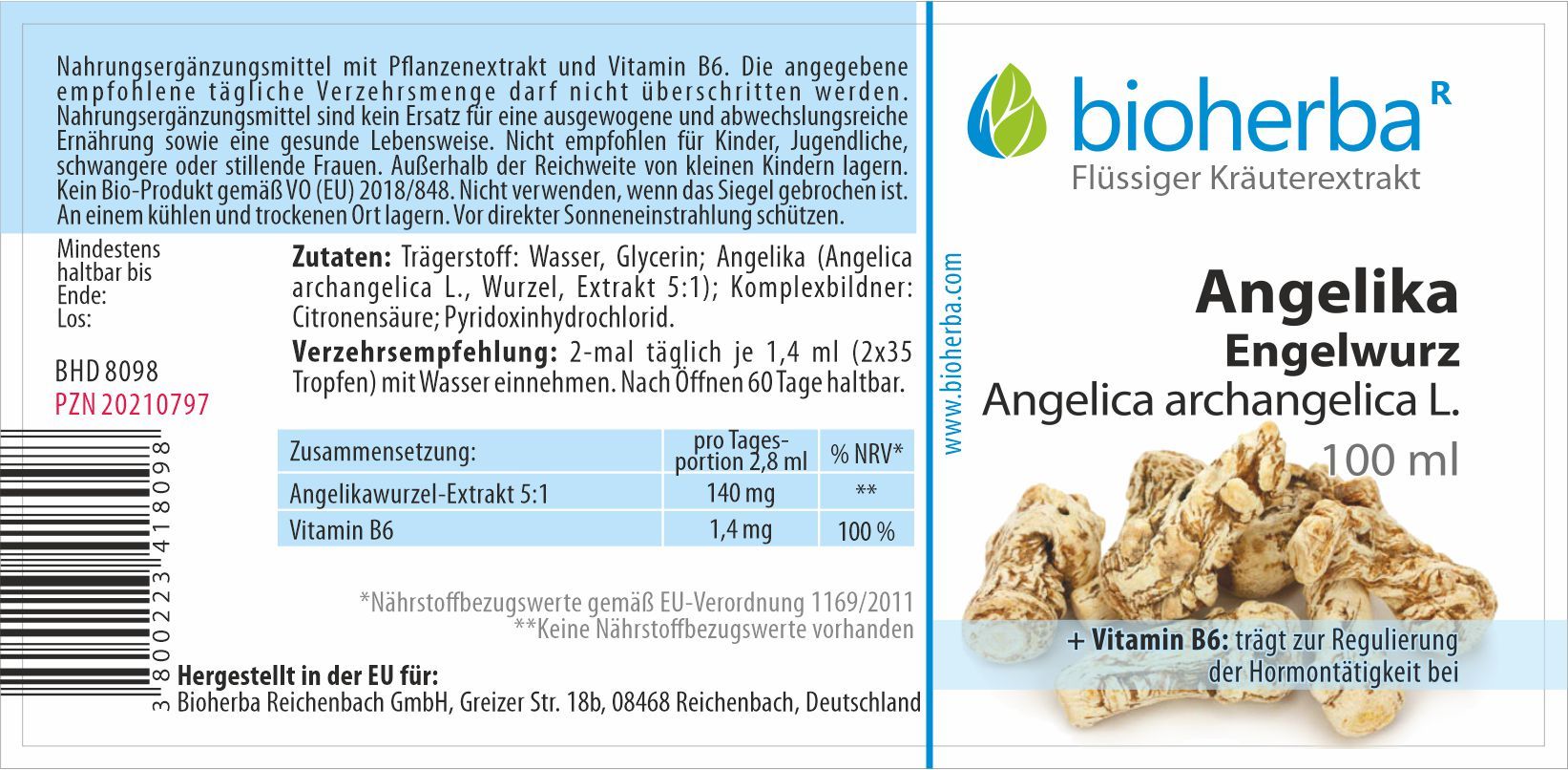 Bioherba Angelika Engelwurz Tropfen Tinktur