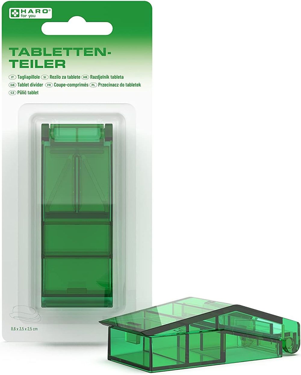 Haro Tablettenteiler - Tablettenschneider mit Ablagefach
