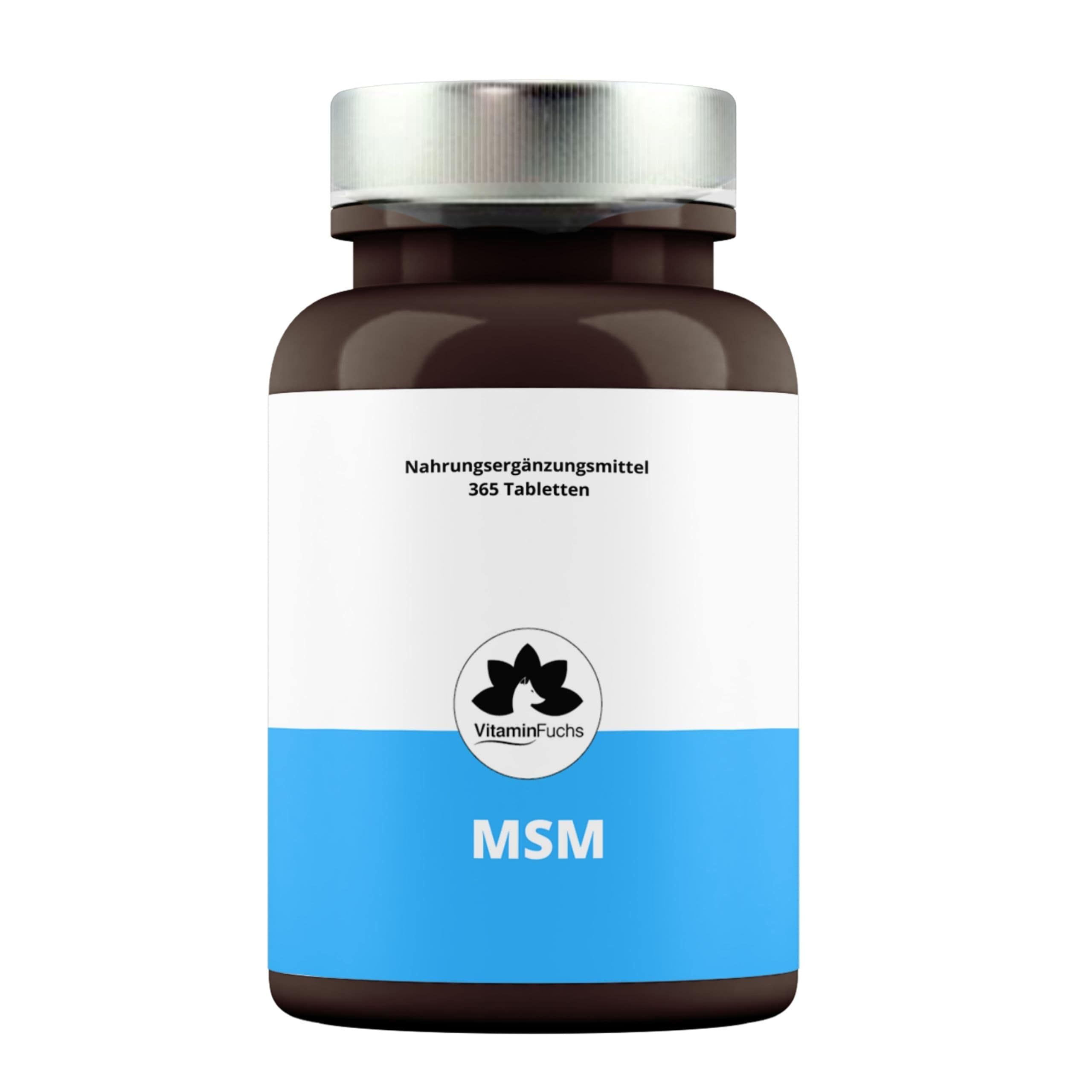MSM Kapseln - 2000mg Schwefel Methylsulfonylmethan VitaminFuchs