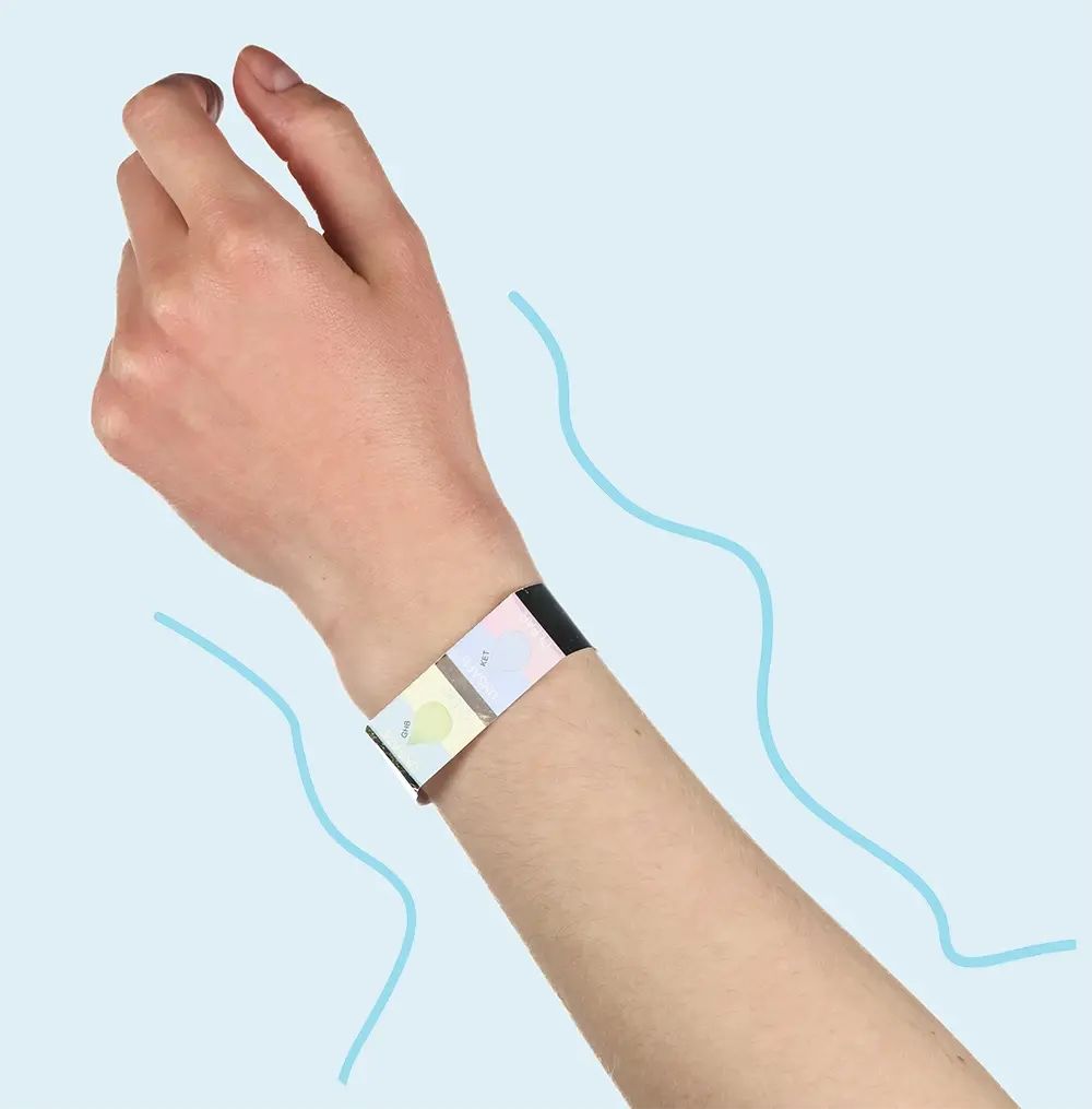 GetTested Getränketest-Armband (Drink Test Wristband) | GHB und Ketamin (KET)