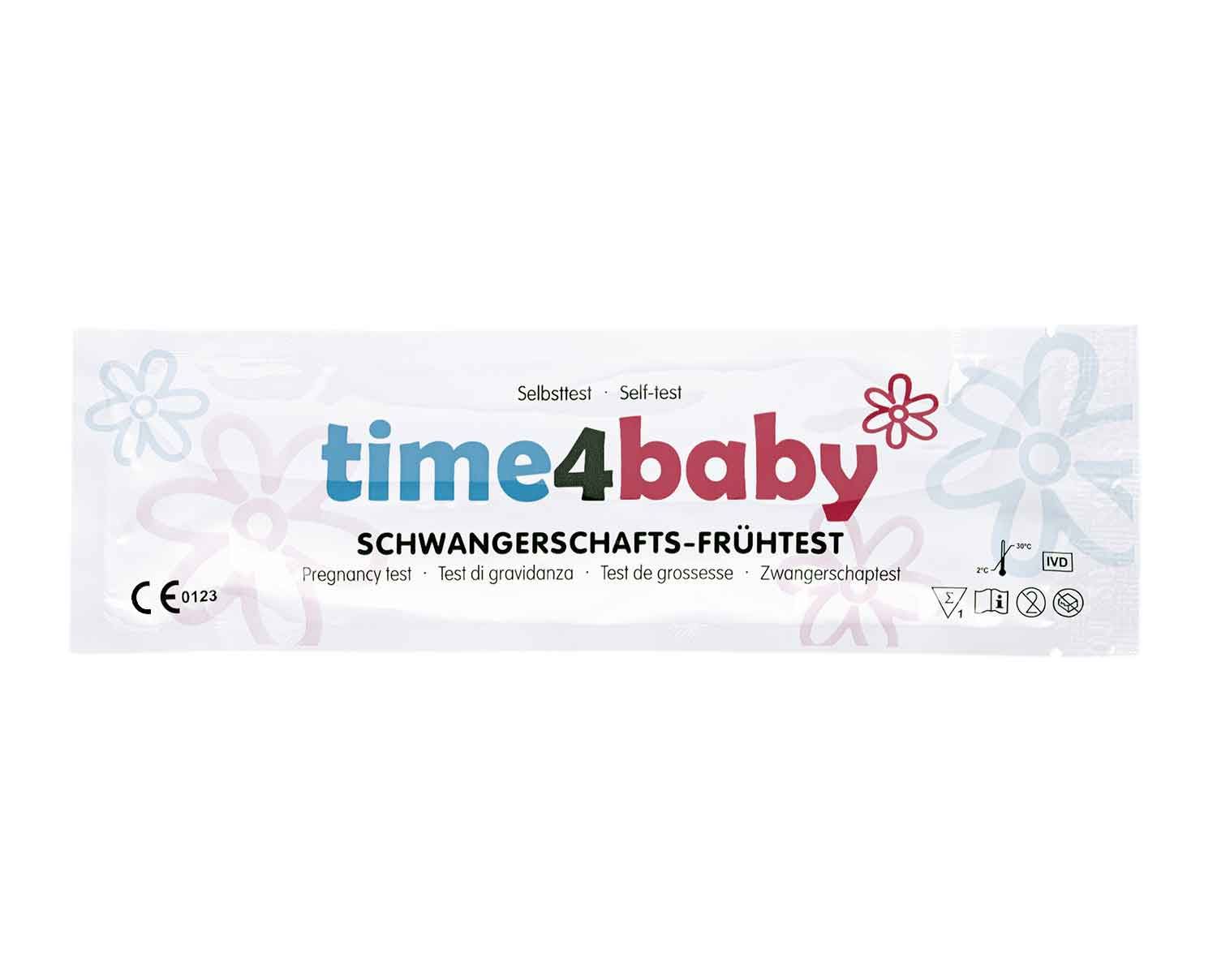 time4baby hochempfindlicher Frühschwangerschaftstest 10 miu/ml 50 St