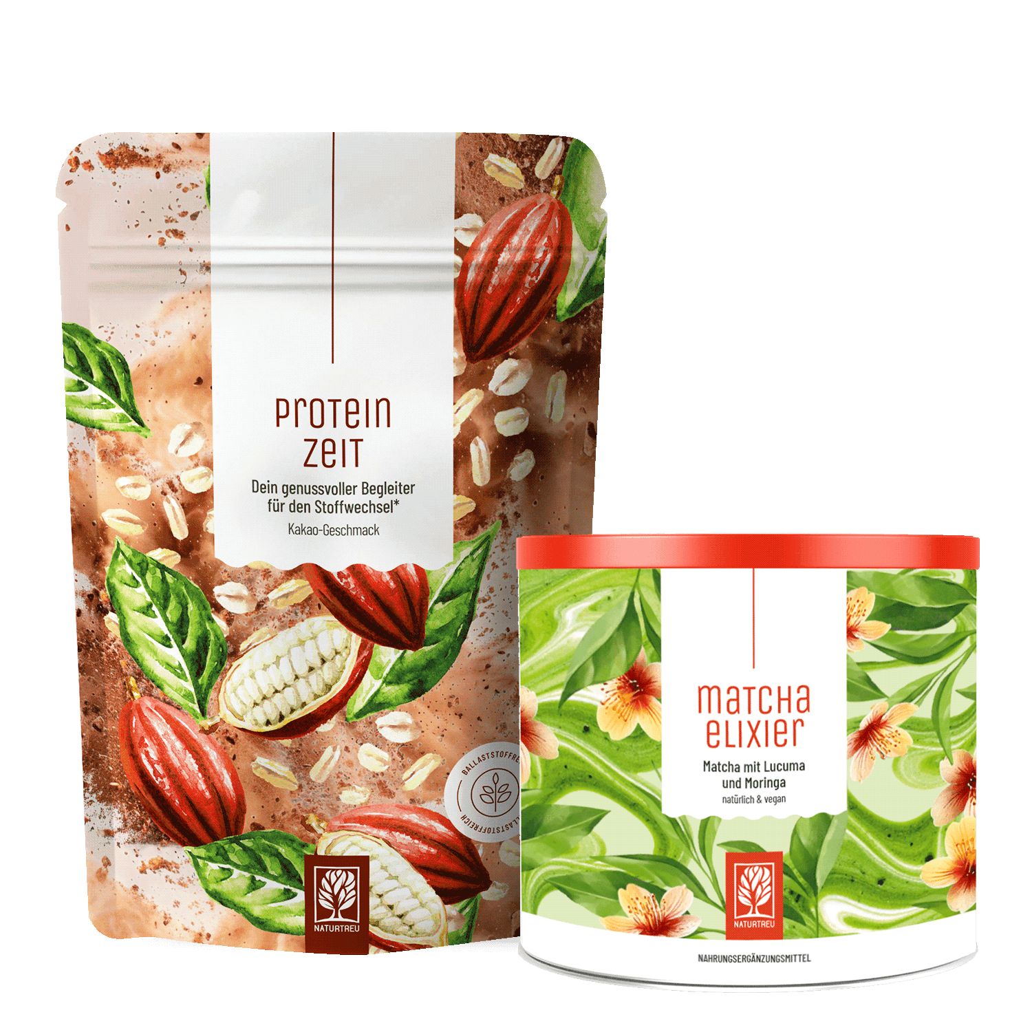 Genusszeit Paket: PROTEINZEIT & MATCHAELIXIER - NATURTREU®