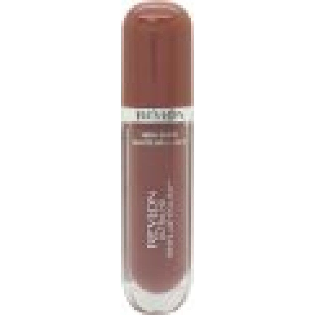 Revlon Ultra HD Vinyl Lip Polish. Lipgloss in länglicher Flasche mit silbernem Ring und Deckel. Produktname sichtbar.
