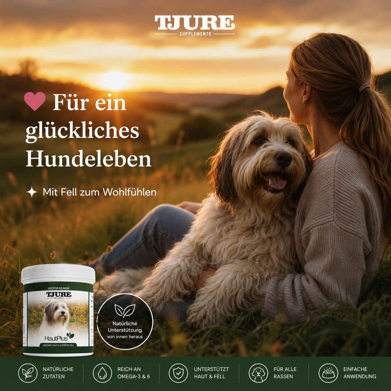 TJURE - Haut Plus 500 g | bei Haut- und Fellproblemen | mit Omega-3/ Omega-6 Fettsäuren