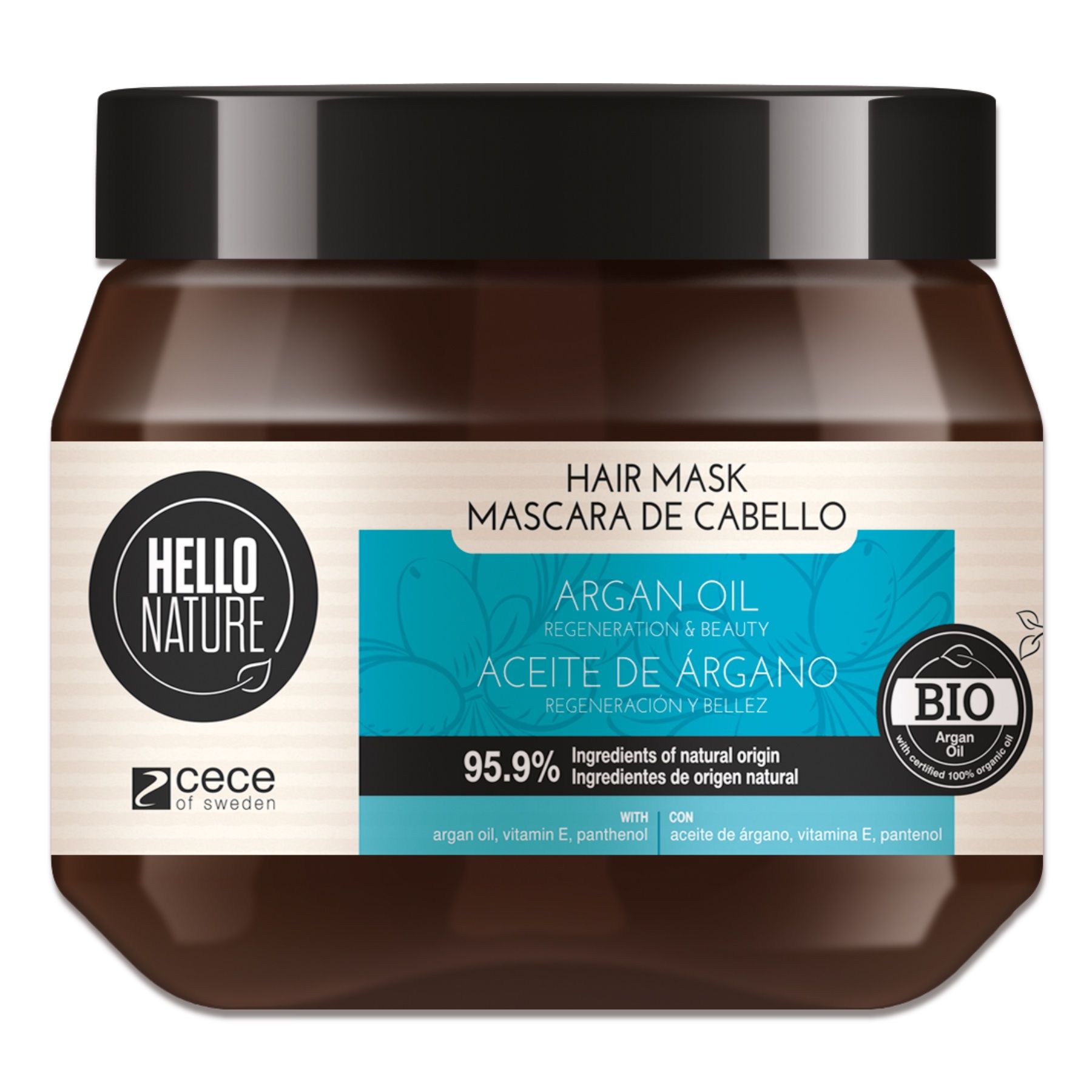 Hello Nature Haarmaske für Intensivpflege Tiefenregeneration mit Argnöl 1x250 ml Haarkur