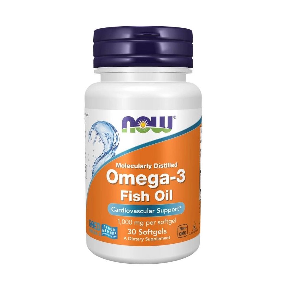 NOW Foods Molekular destilliertes Omega-3-Fischöl 30 St Weichkapseln