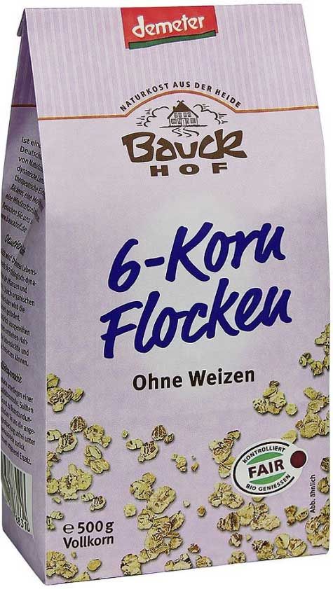 Bauckhof Bio 6-Korn-Flocken ohne Weizen