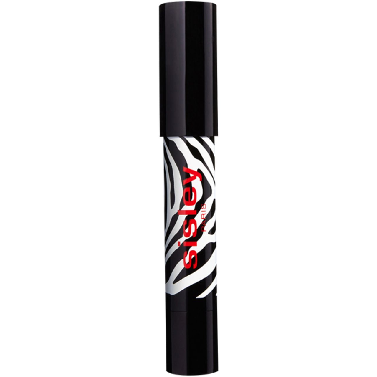 Lippenstift mit schwarzem Deckel und Zebra-Design. Der Schriftzug "Sisley Paris" ist rot aufgedruckt.