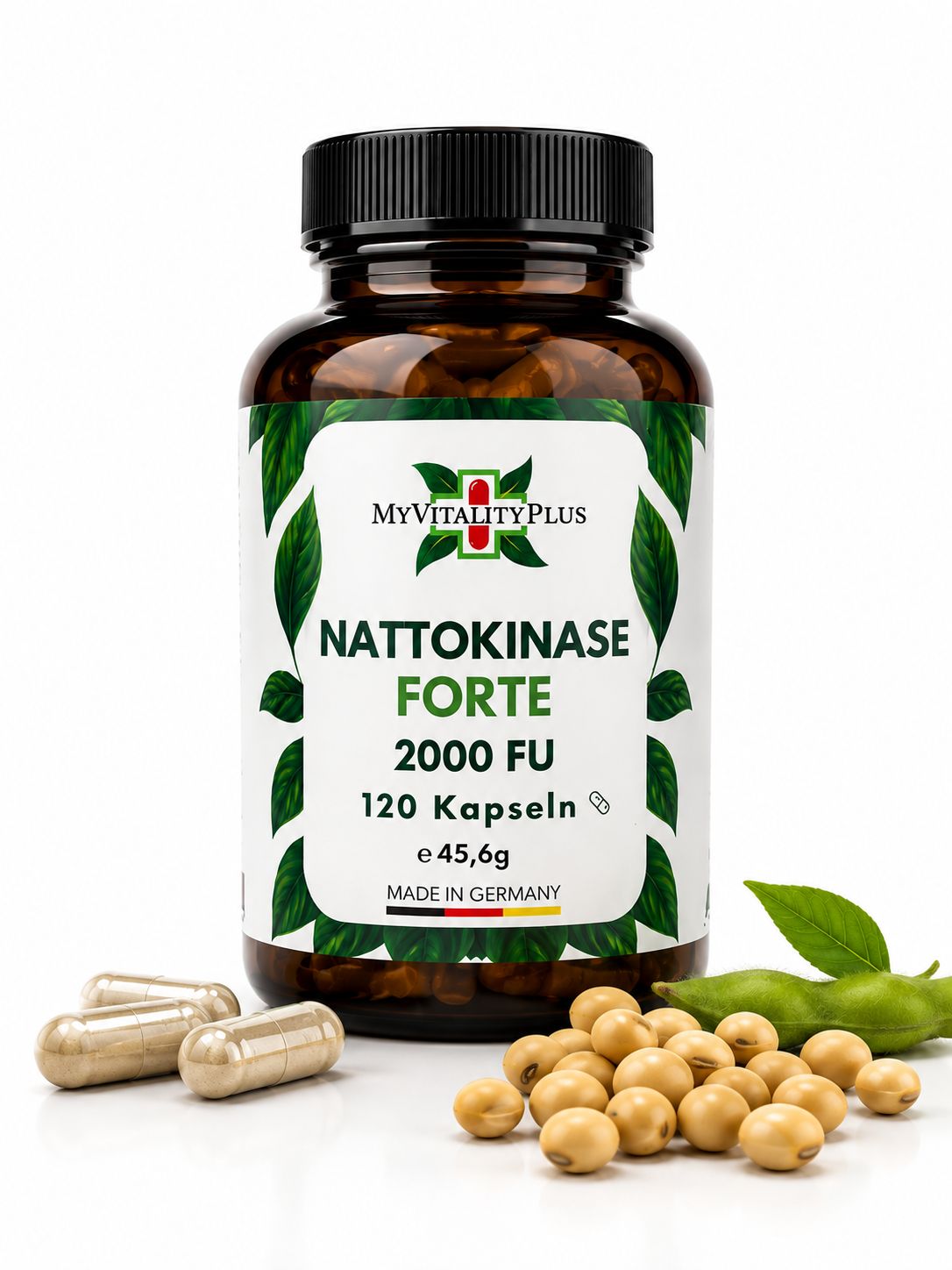 Nattokinase Forte 2.000FU pro Kapsel | Hochdosiert | natürliches Natto | Myvitalityplus