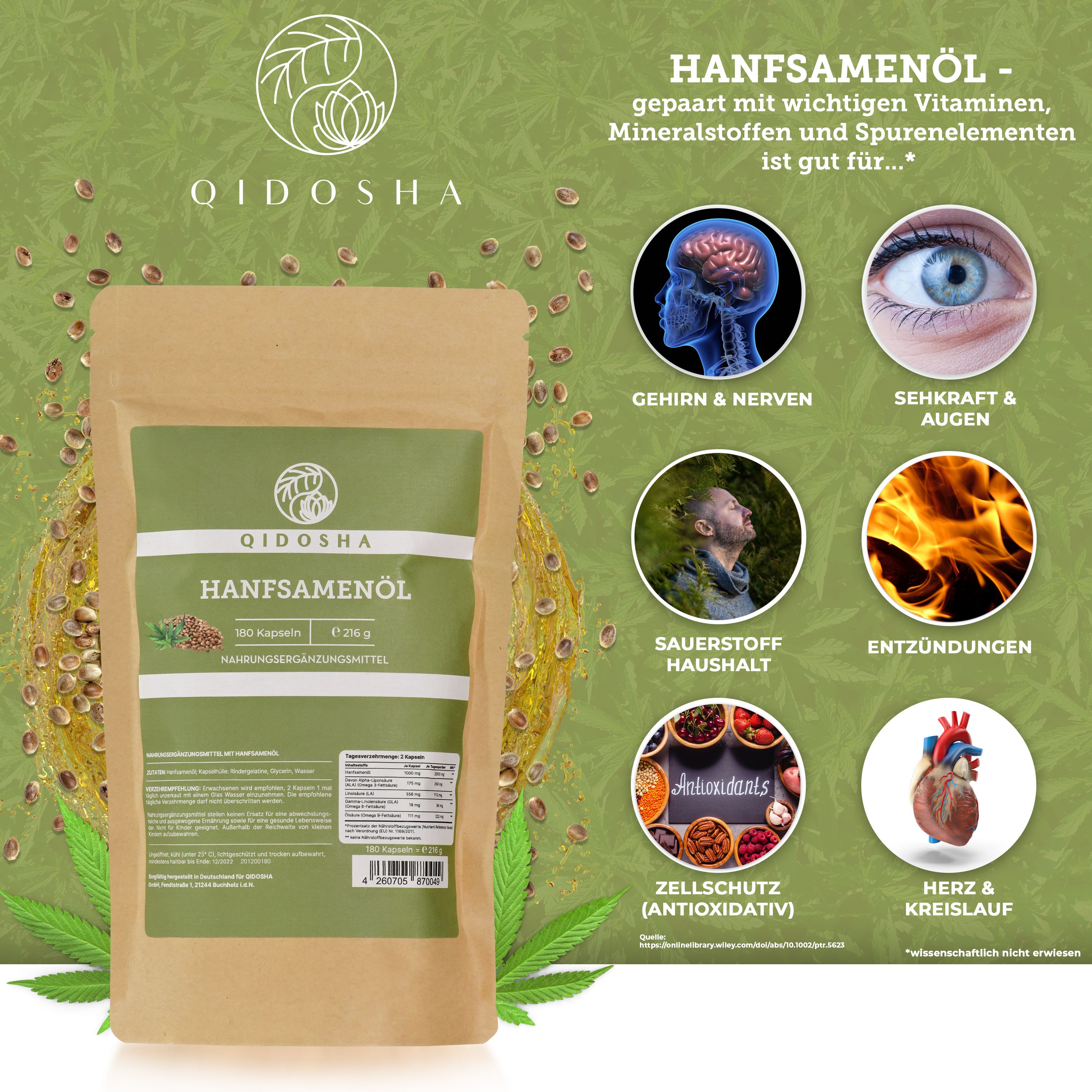 QIDOSHA Hanfsamenöl