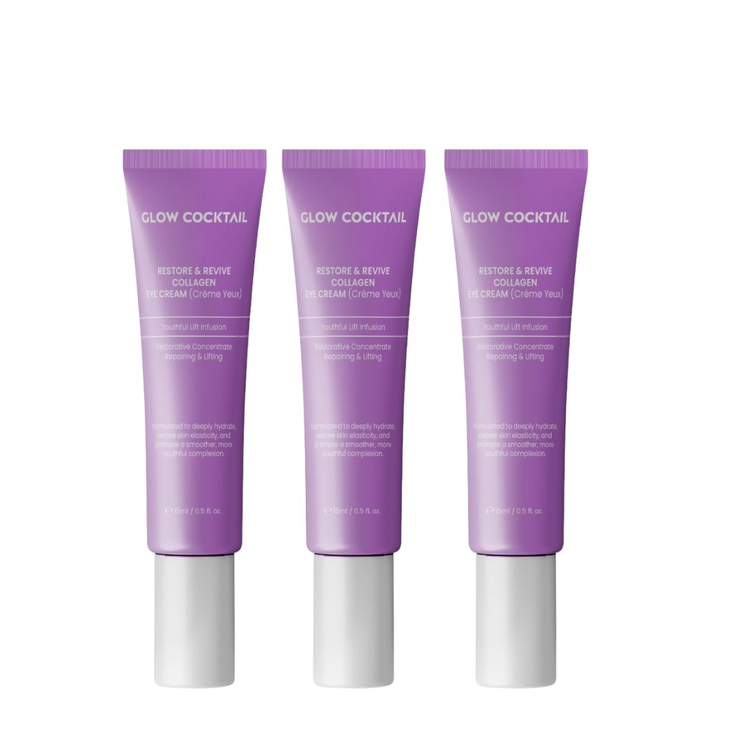 Glow Cocktail Trio di creme per gli occhi al collagene Restore & Revive