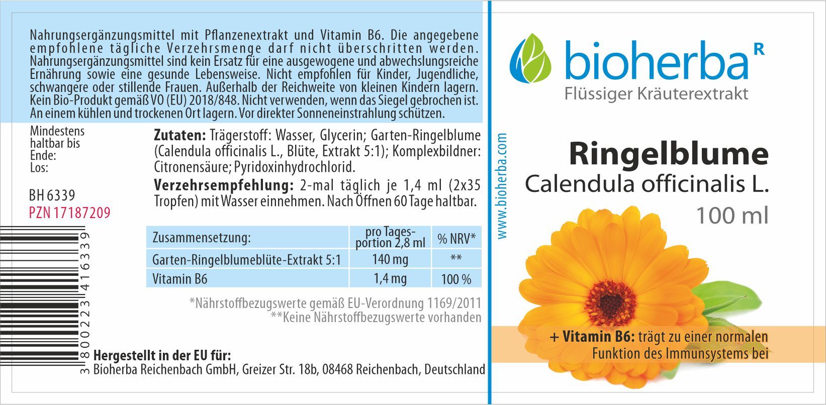 Bioherba Ringelblume Calendula officinalis L.