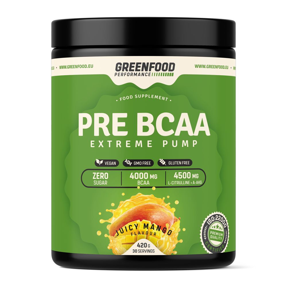 GreenFood Nutrition Performance Pre-BCAA Juicy Mango