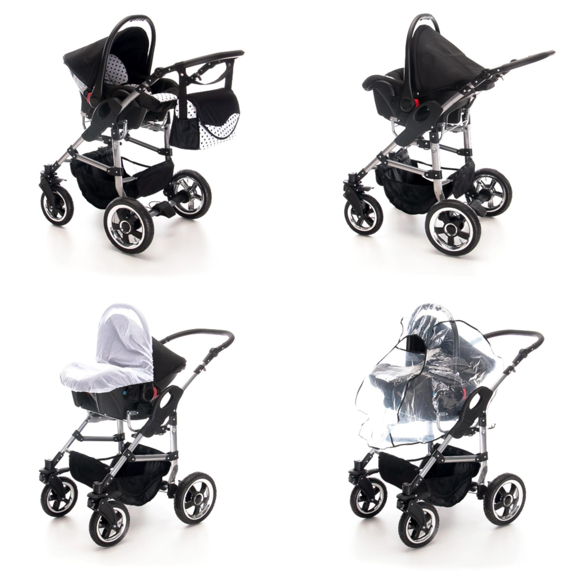 Bebebi London 4 in 1 Kinderwagen Komplettset ISOFIX Basis, Piccadilly