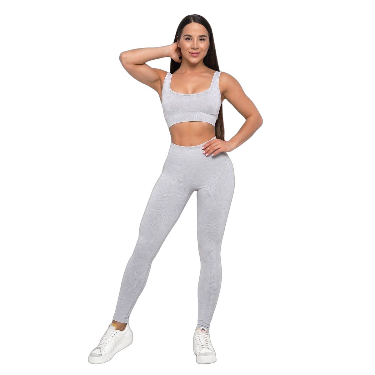 GymBeam Leggings Damen LIFT nahtlos mit hoher Taille in Grau