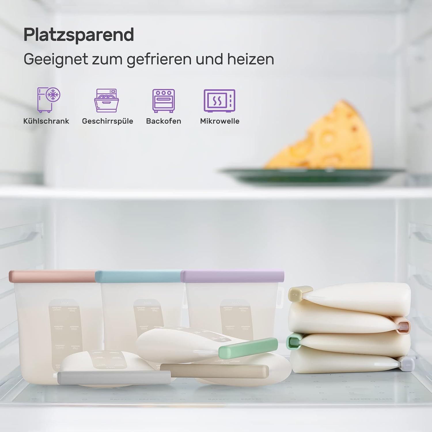 Nuliie Wiederverwendbare Muttermilchbeutel