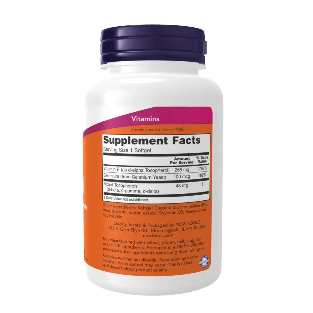 Now Foods Vitamin E-400 IE plus Selen