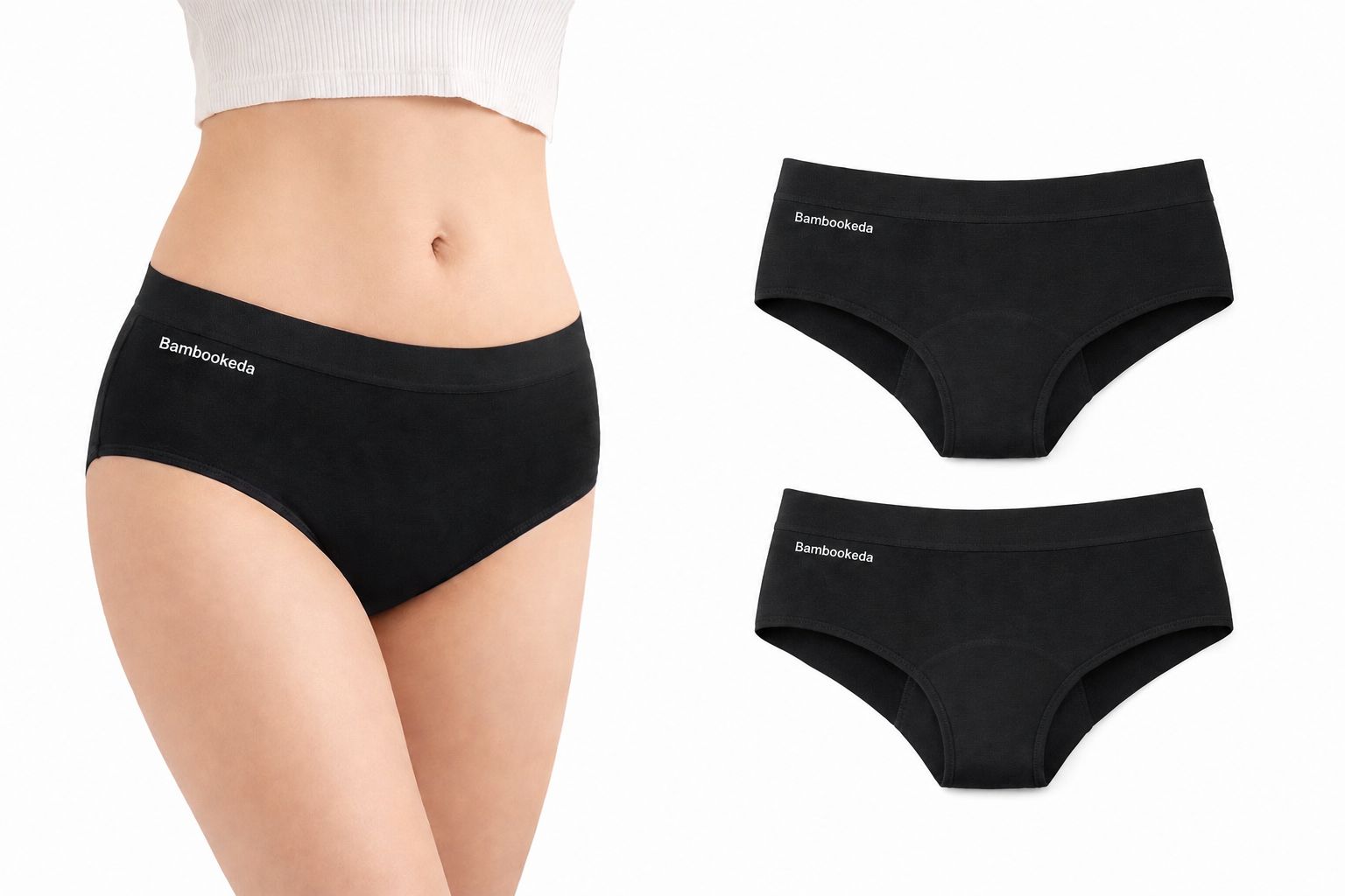 Bambookeda Slip Assorbente Donna per leggera incontinenza lavabile riuttilizzabile fibra di Bambù