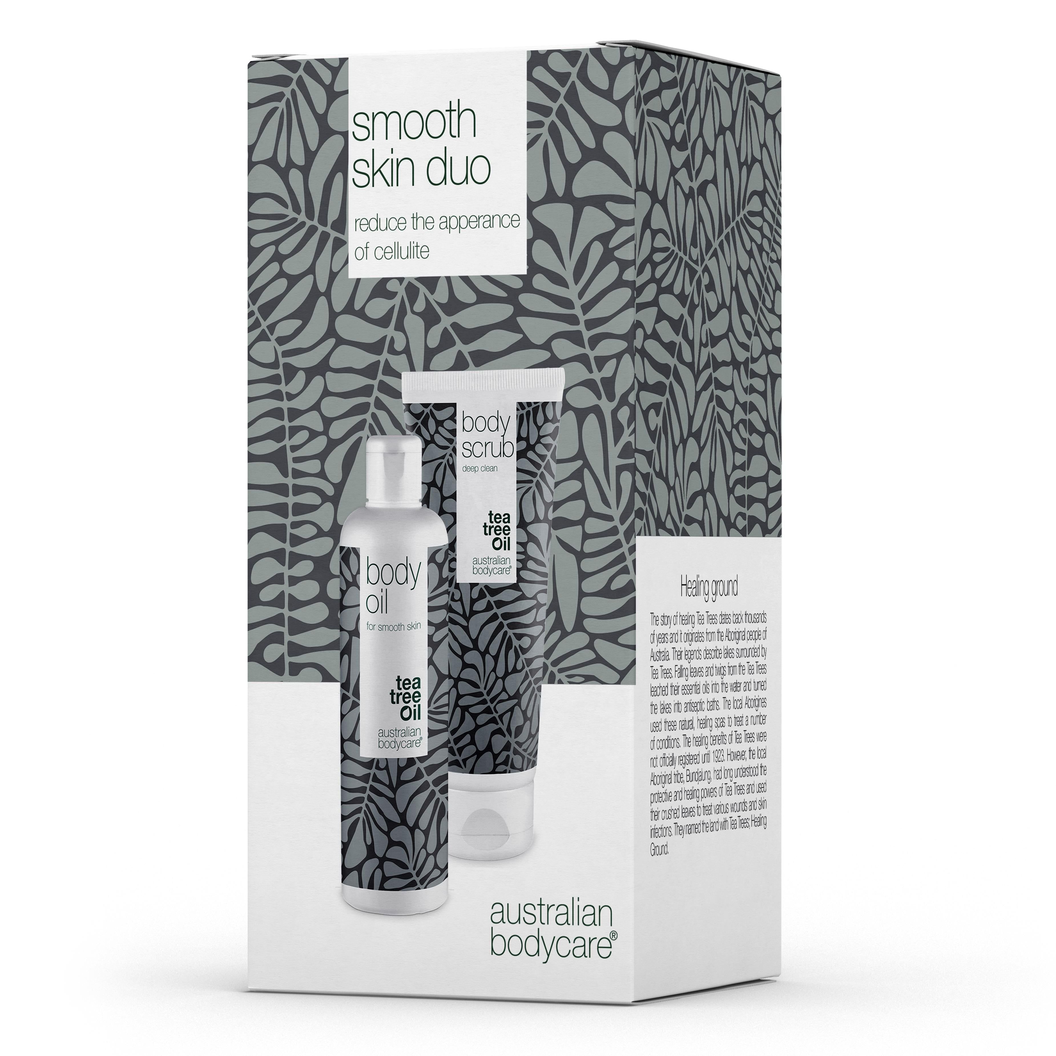 Geschenkverpakking met Body Oil en Body Scrub. Australian Bodycare. Vermindert cellulite.