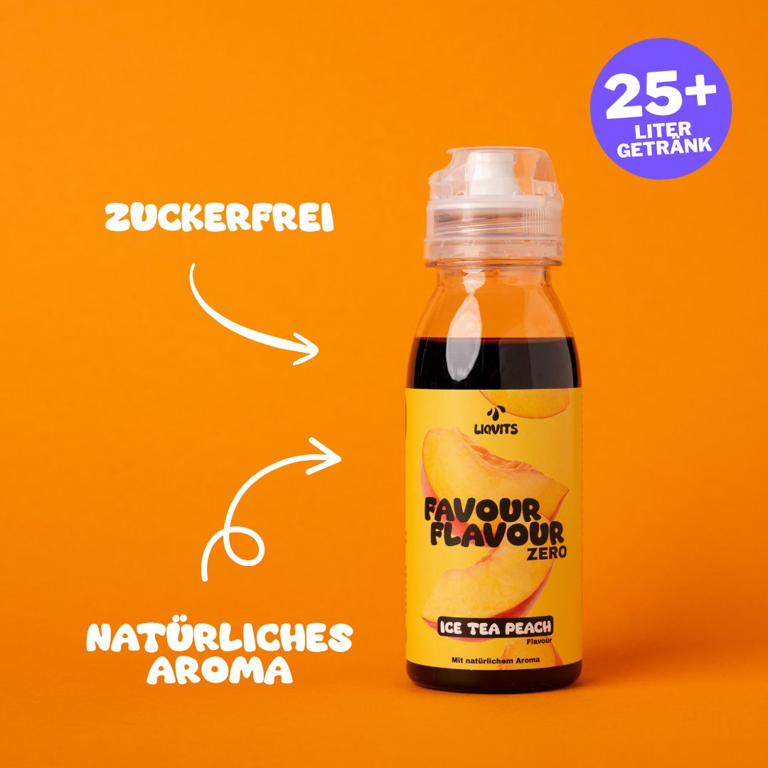 Favour Flavour Ice Tea Peach Sirup Zero mit natürlichem Aroma