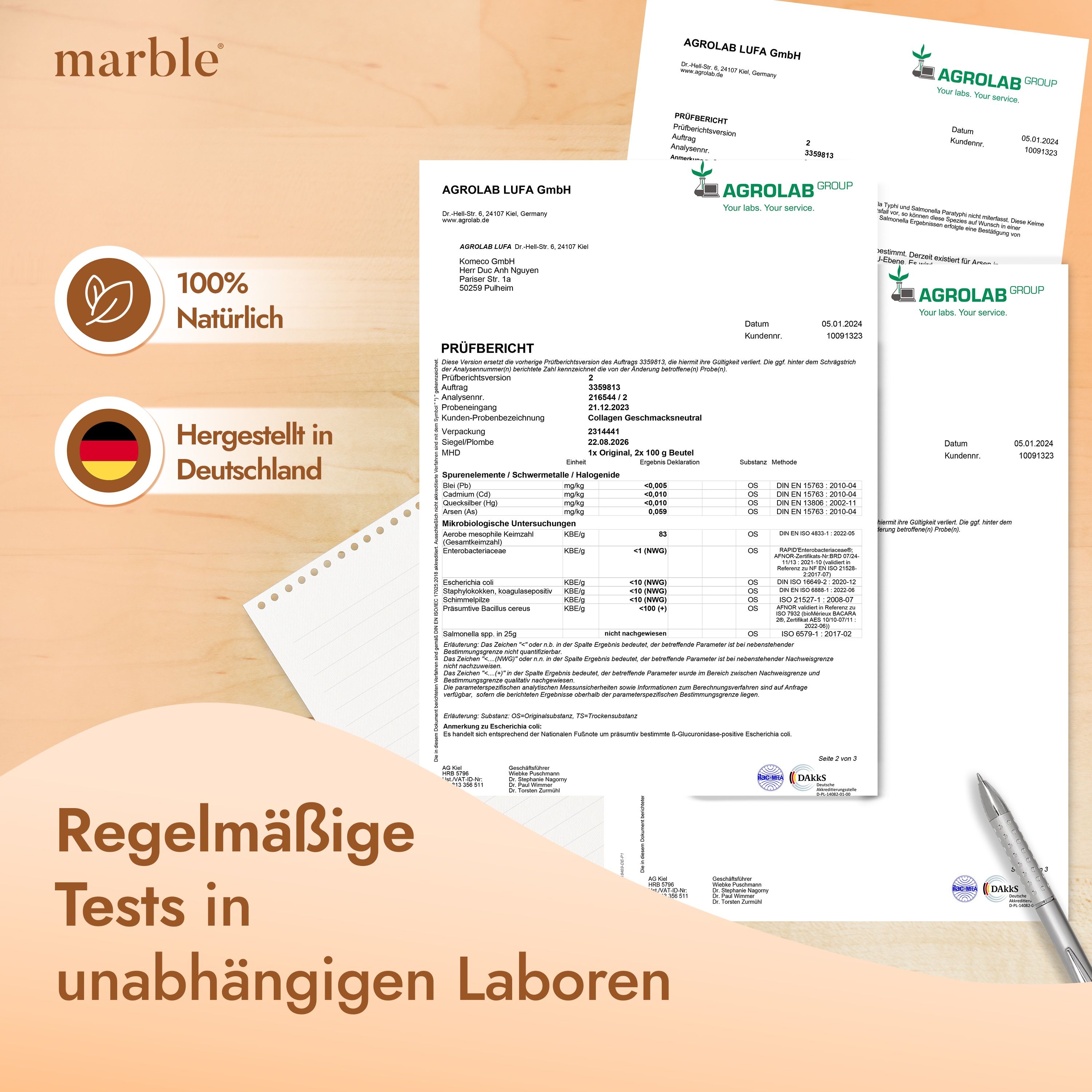 marble® Collagen Pulver geschmacksneutral