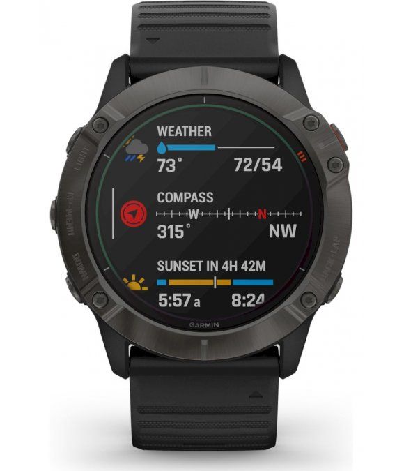 Pulsuhr / Tracker Garmin - fenix 6X Pro Solar - Silikon schwarz - 010-02157-21