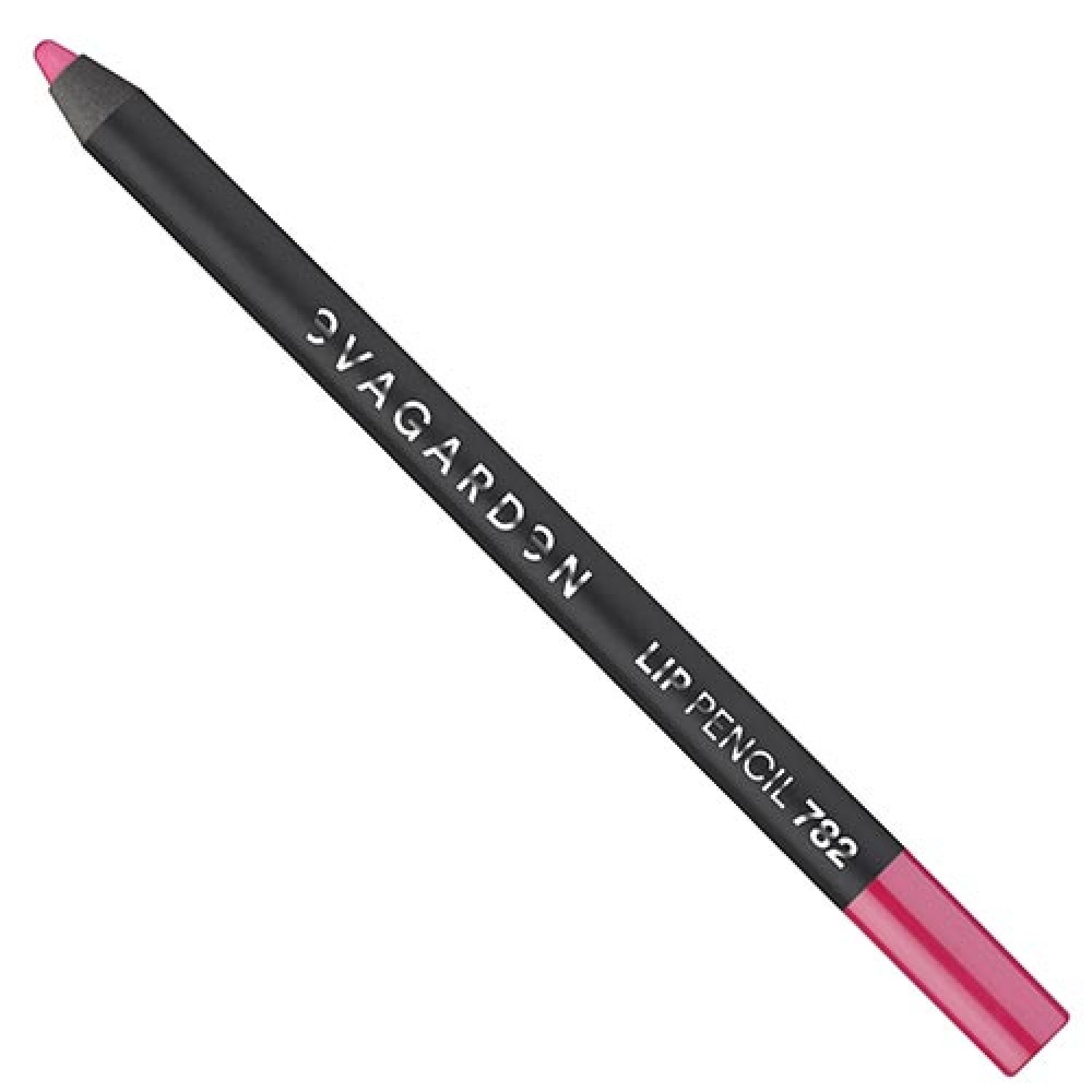 Lippenstift-Bleistift. Schwarzer Stift mit pinkfarbener Spitze. Aufschrift: EVAGARDON, LIP PENCIL 782.