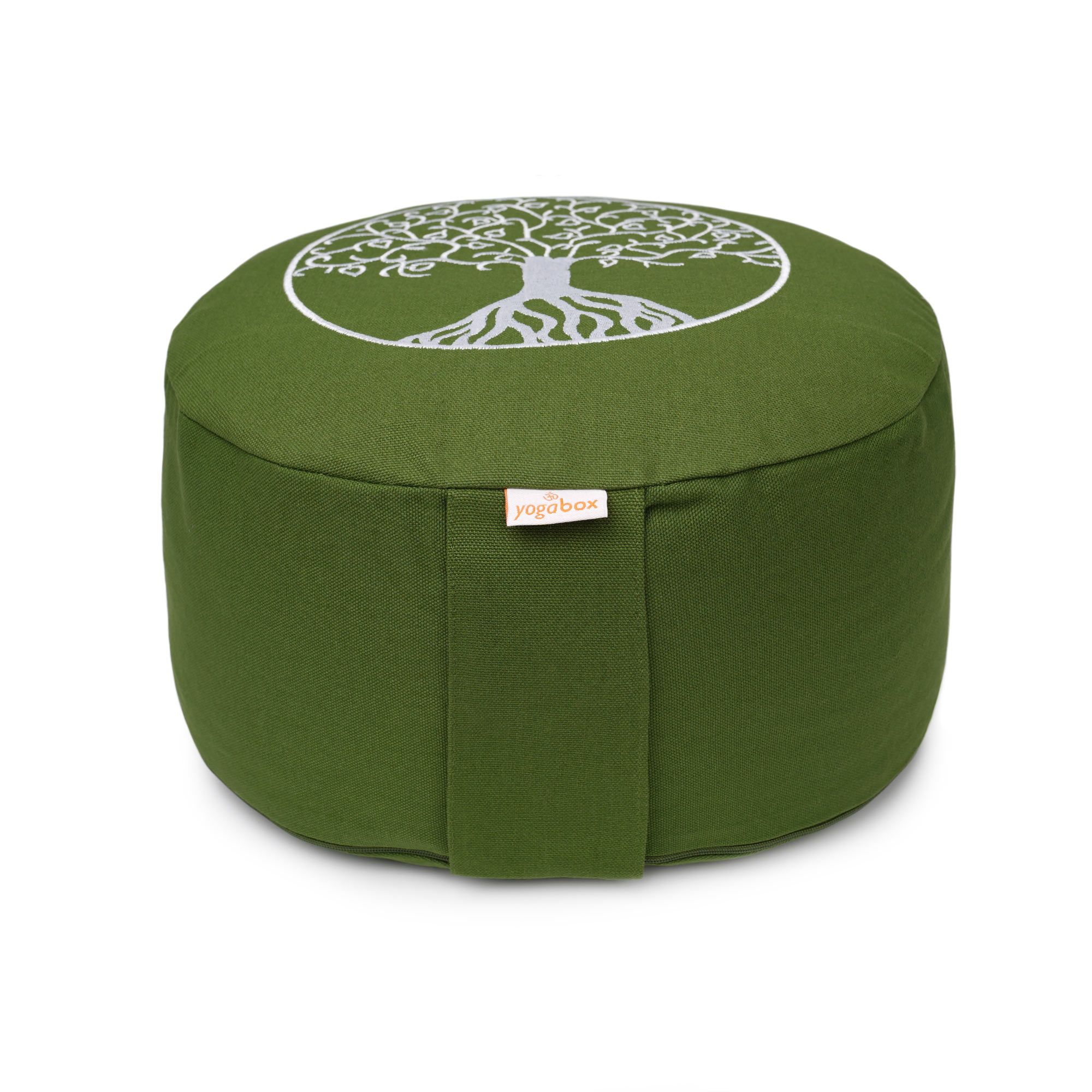 yogabox Meditationskissen Glückssitz® Lebensbaum - olive green 33 x 15,0 cm 1 St