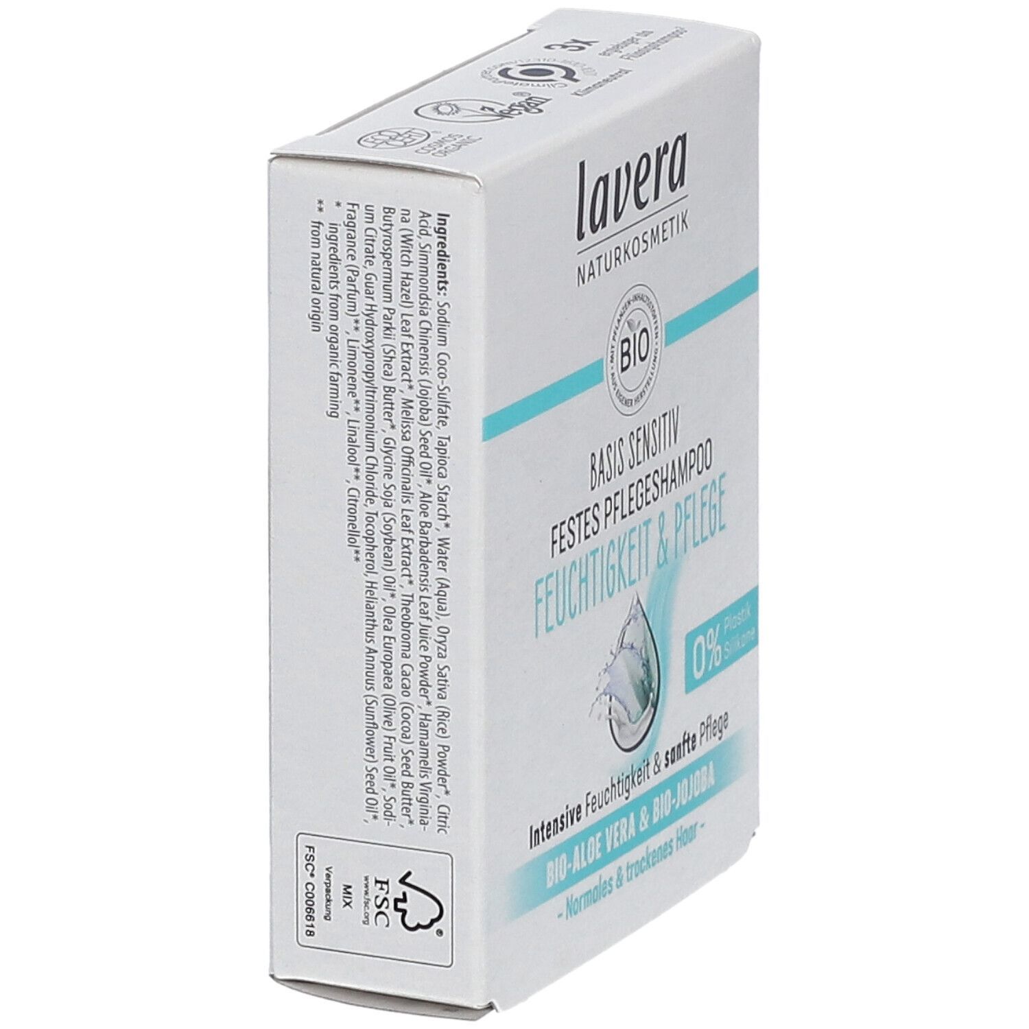 Lavera festes Pflegeshampoo basis sensitiv 50 g Shampoo