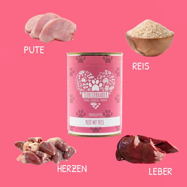 Tierliebhaber Lieblingsfutter Pute mit Reis 400 g - Shop Apotheke