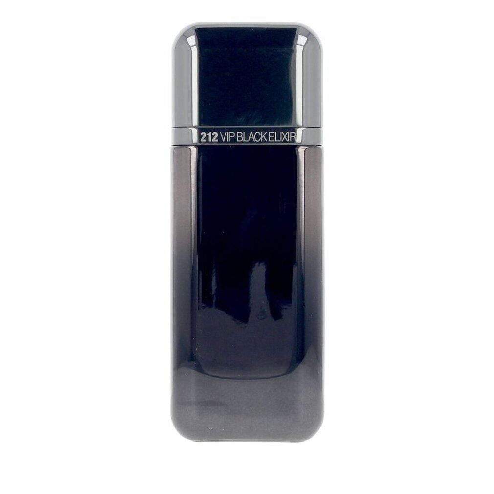 Schwarzer Flakon mit silbernem Deckel. Aufschrift: 212 VIP BLACK ELIXIR.
