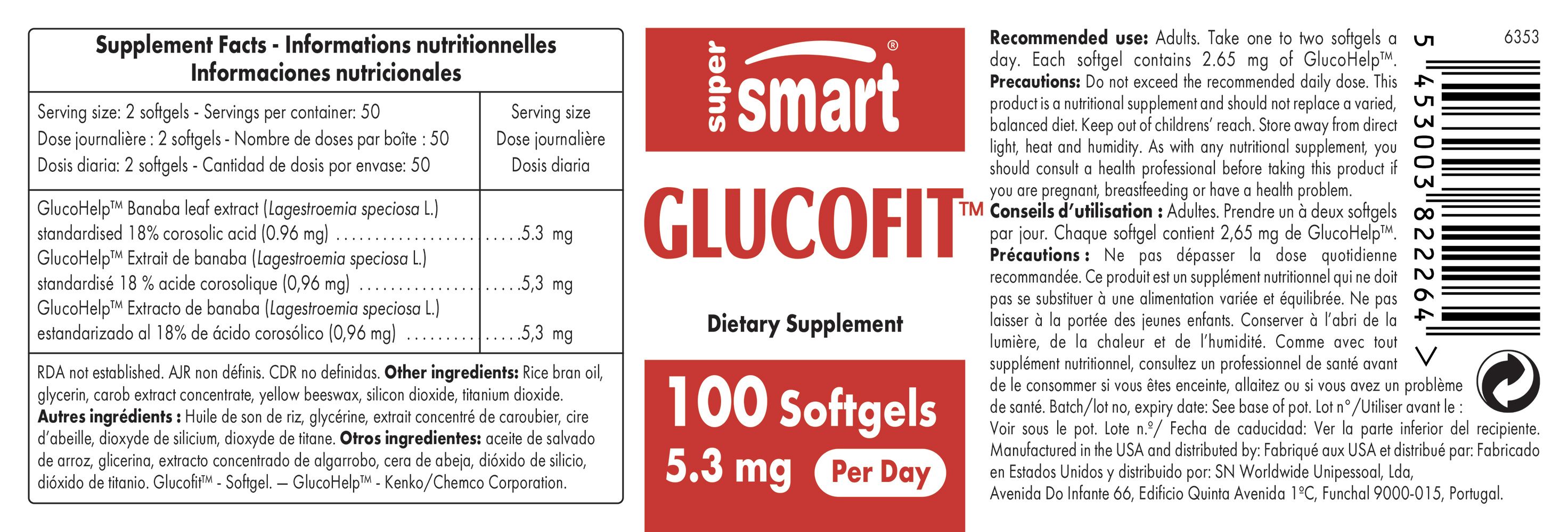 SuperSmart - Glucofit™ 100 St