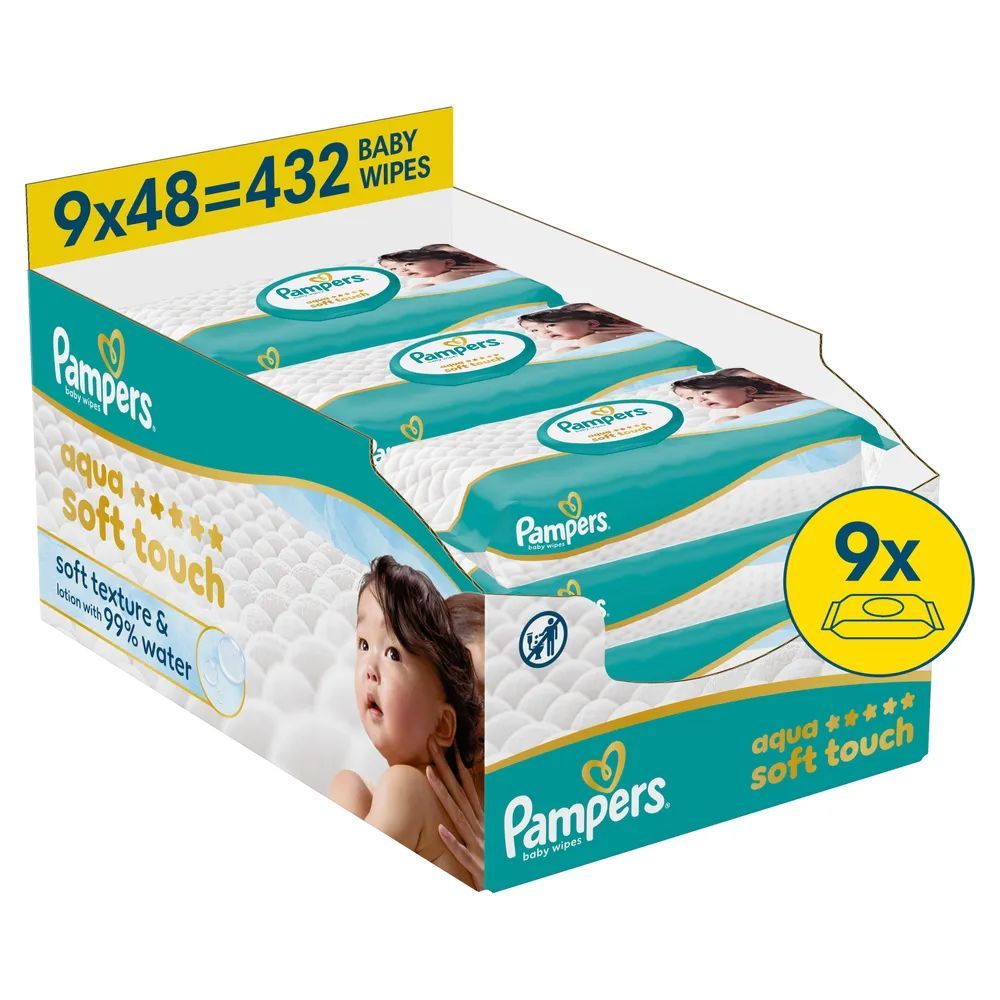 Pampers Feuchte Tücher Aqua Soft touch 432 St