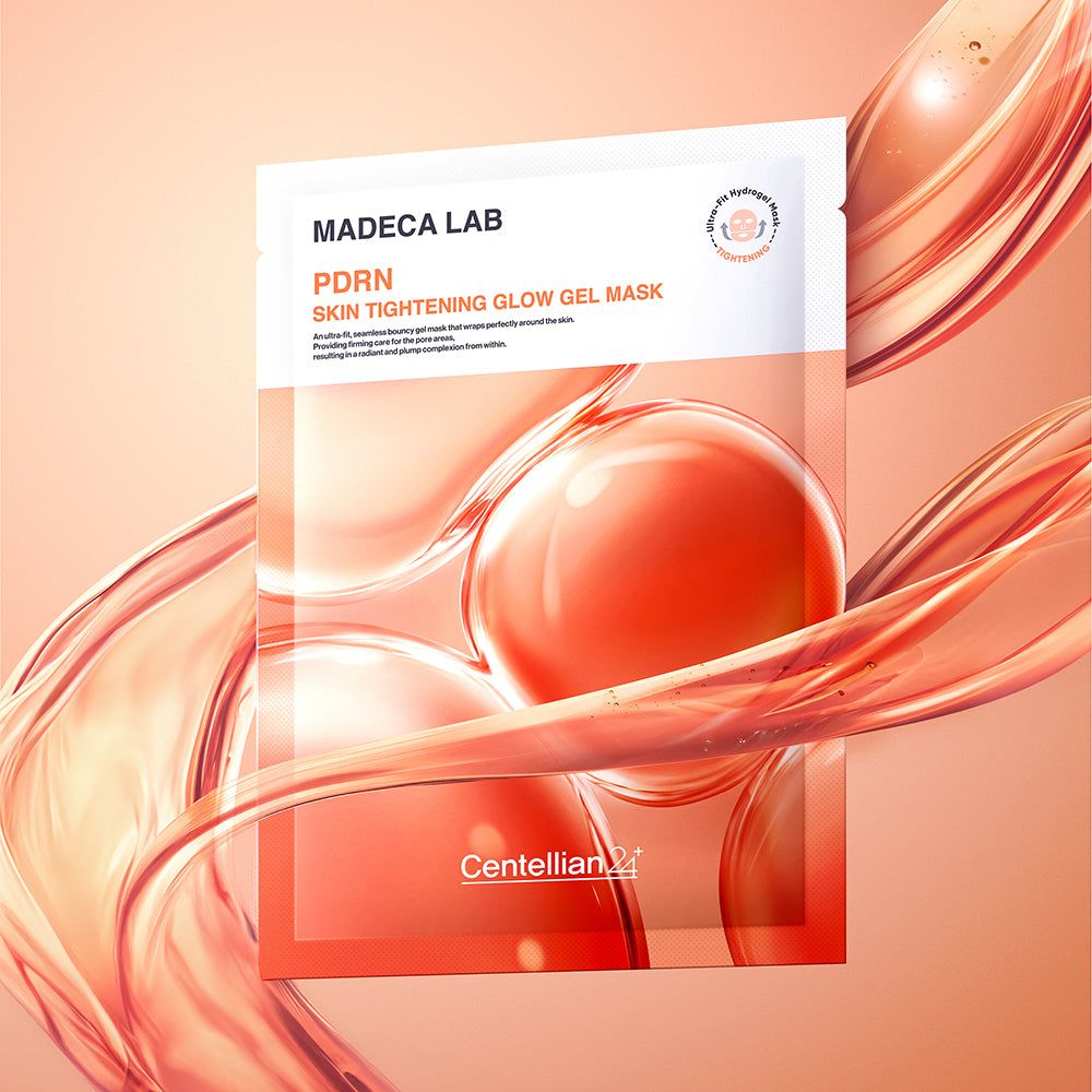 Verpackung für eine Hautstraffungs-Gelmaske von Madeca Lab mit PDRN.