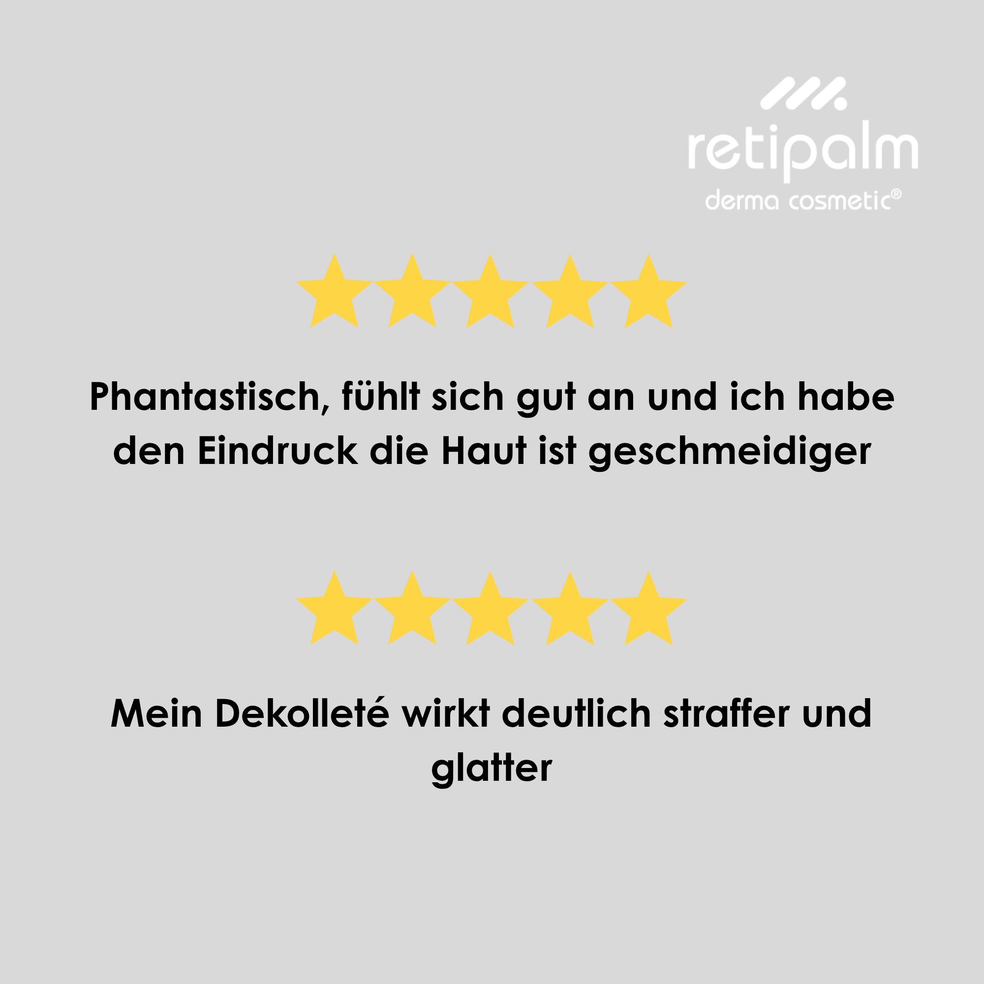 retipalm Neck Cream Hals, Dekolleté & Büste – strafft, glättet und mildert Knitterfältchen