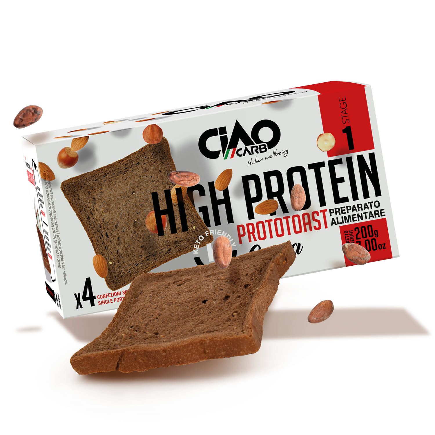 CIAOCARB Prototoast Cacao Protein Line