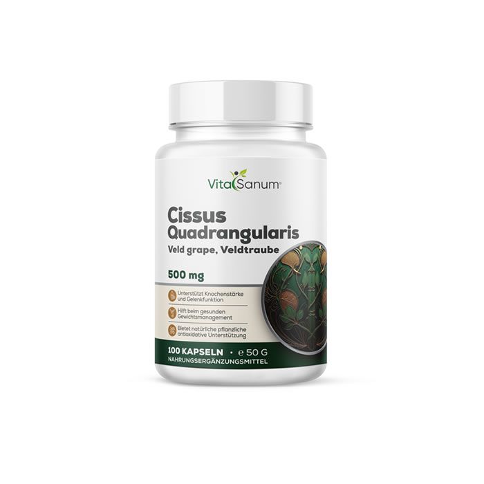 VitaSanum Cissus Quadrangularis Kapseln, 500 mg, 100 Stück.