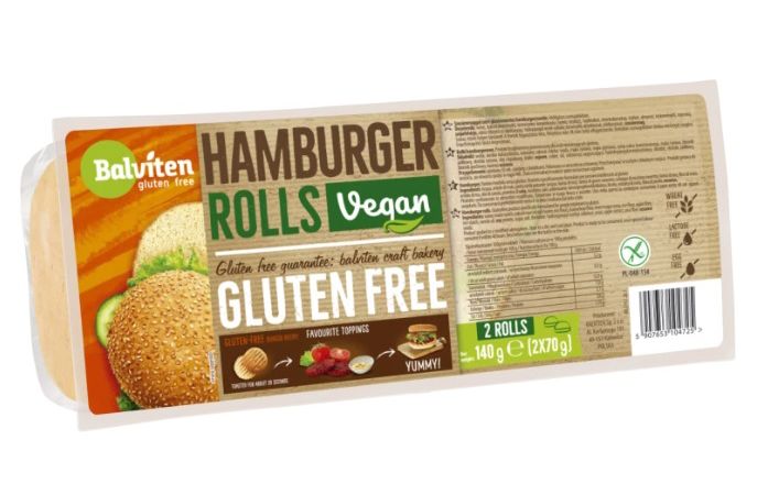 Panino Hamburger Rolls con  Sesamo Senza Glutine (2x70g) - Balviten