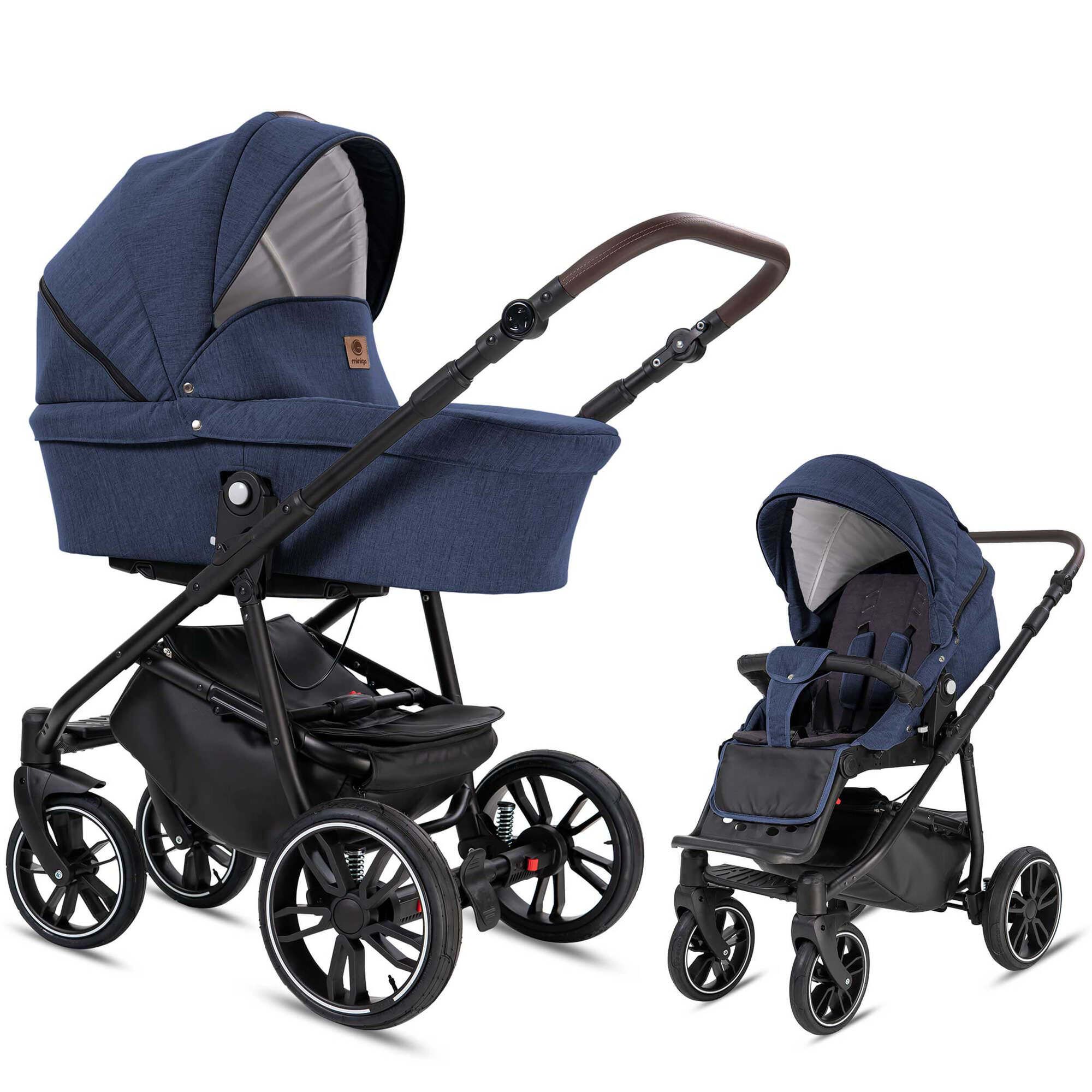 Minigo Beat 2 in 1 Kinderwagen Gelreifen, Blue