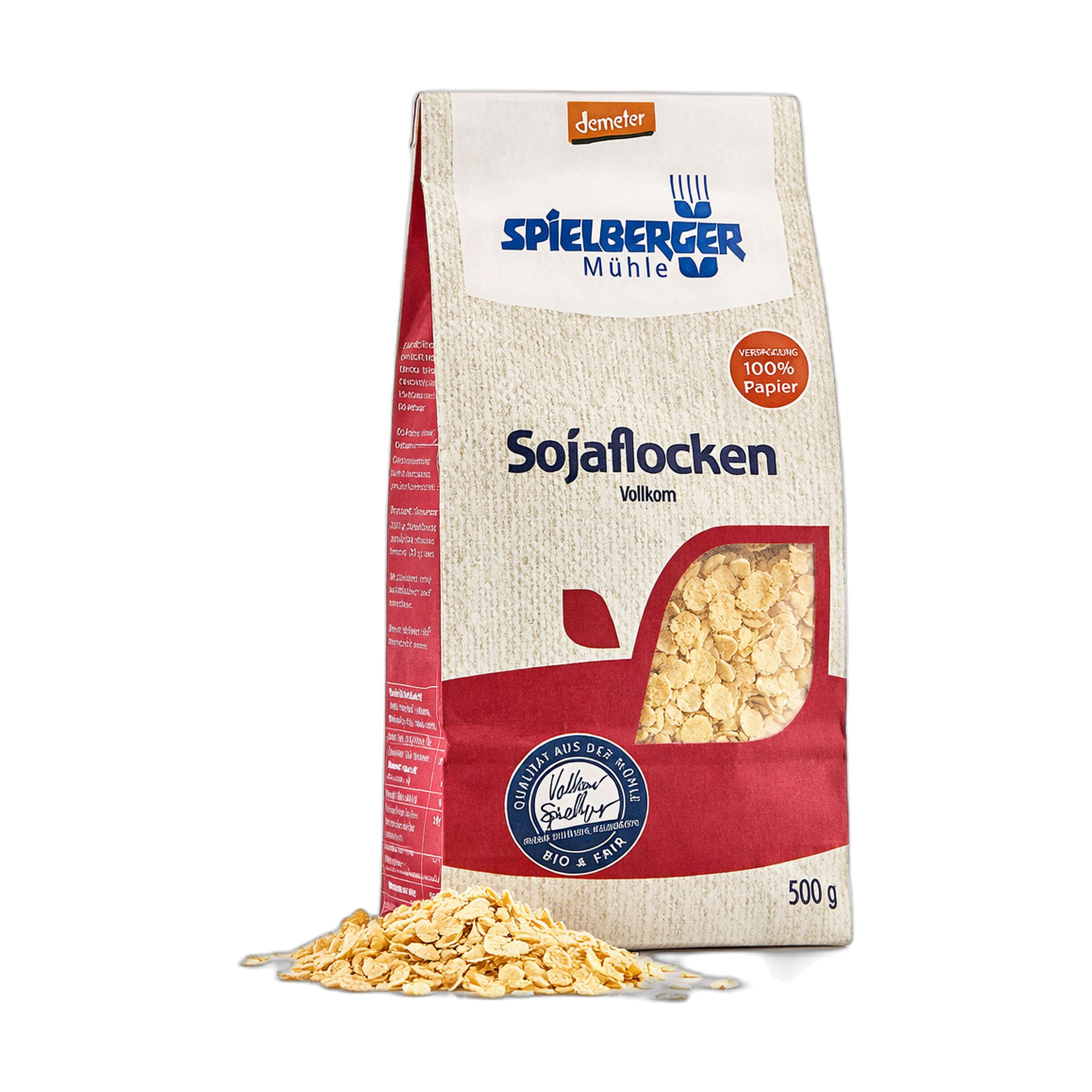 Spielberger Bio Sojaflocken, demeter 500 g