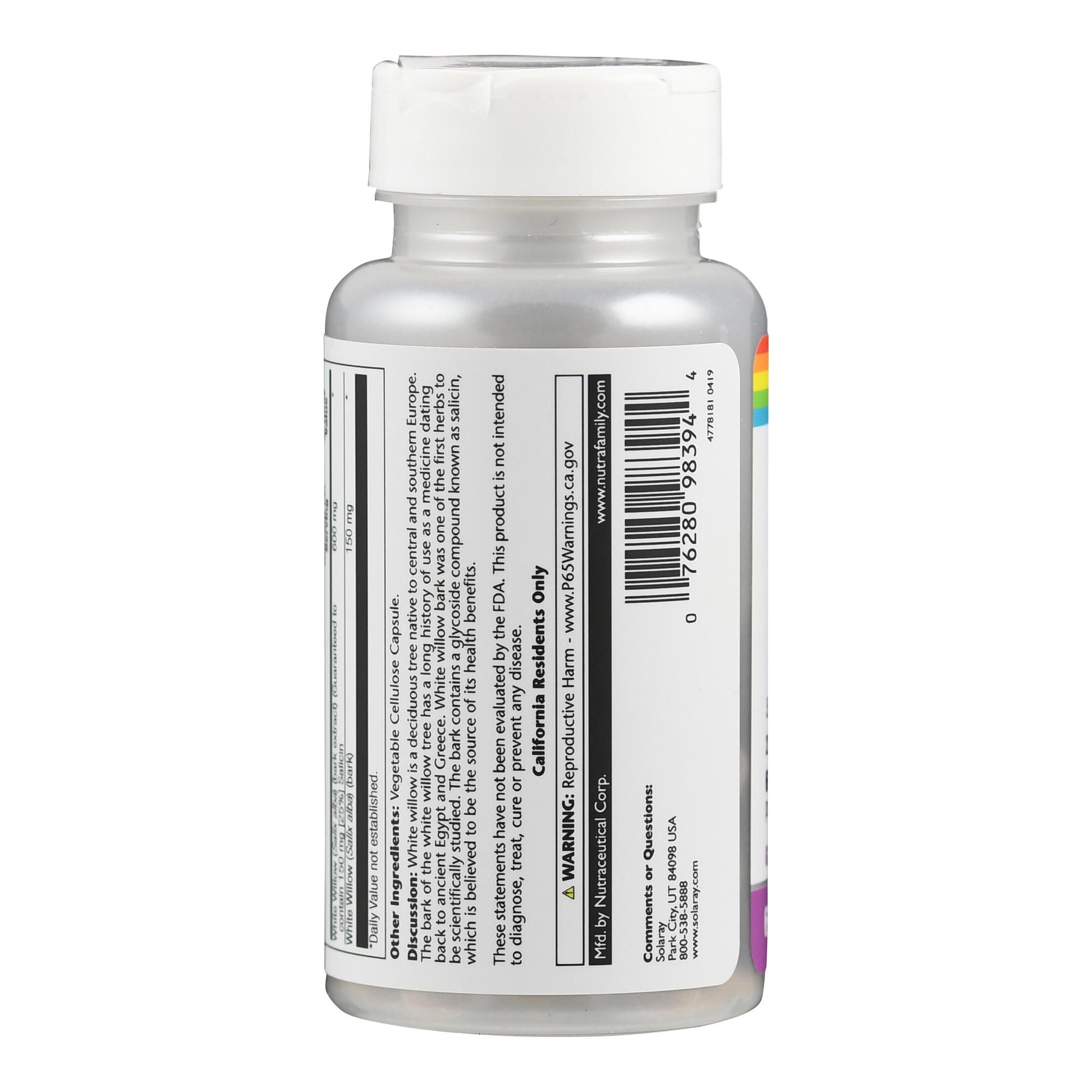 Solaray White Willow Bark (Silberweide) 600 mg