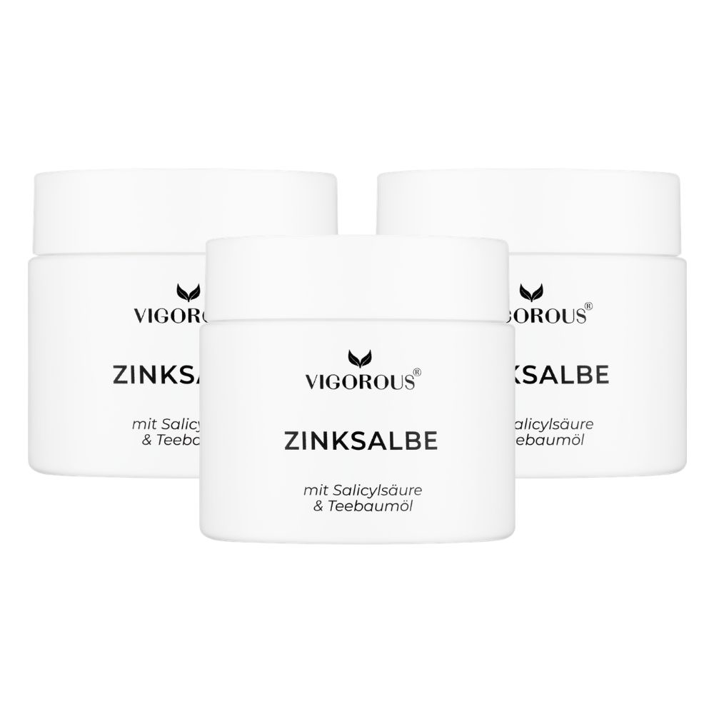 Vigorous® Zinksalbe gegen Akne, Pickel & Unreinheiten 3x60 ml Salbe