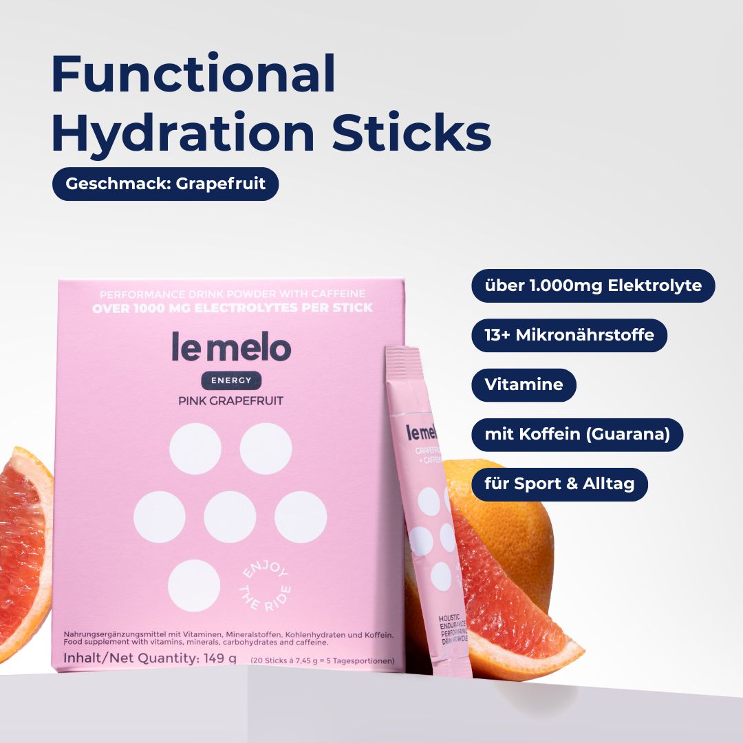 le melo PINK GRAPEFRUIT- funktionale Hydration mit Koffein