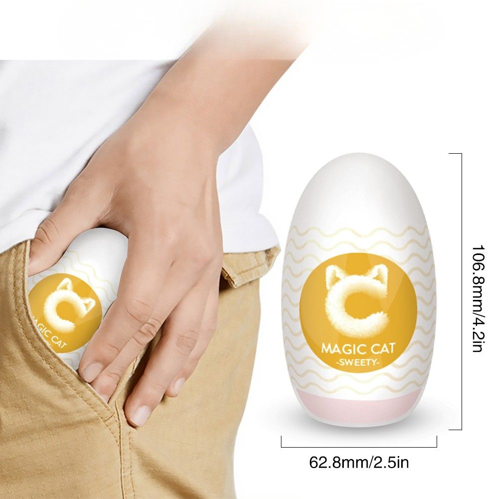 Pleasure Place - Magic Cat Sweety Masturbator-Ei - ultraweiches Silikon,  waschbar, 10 cm groß