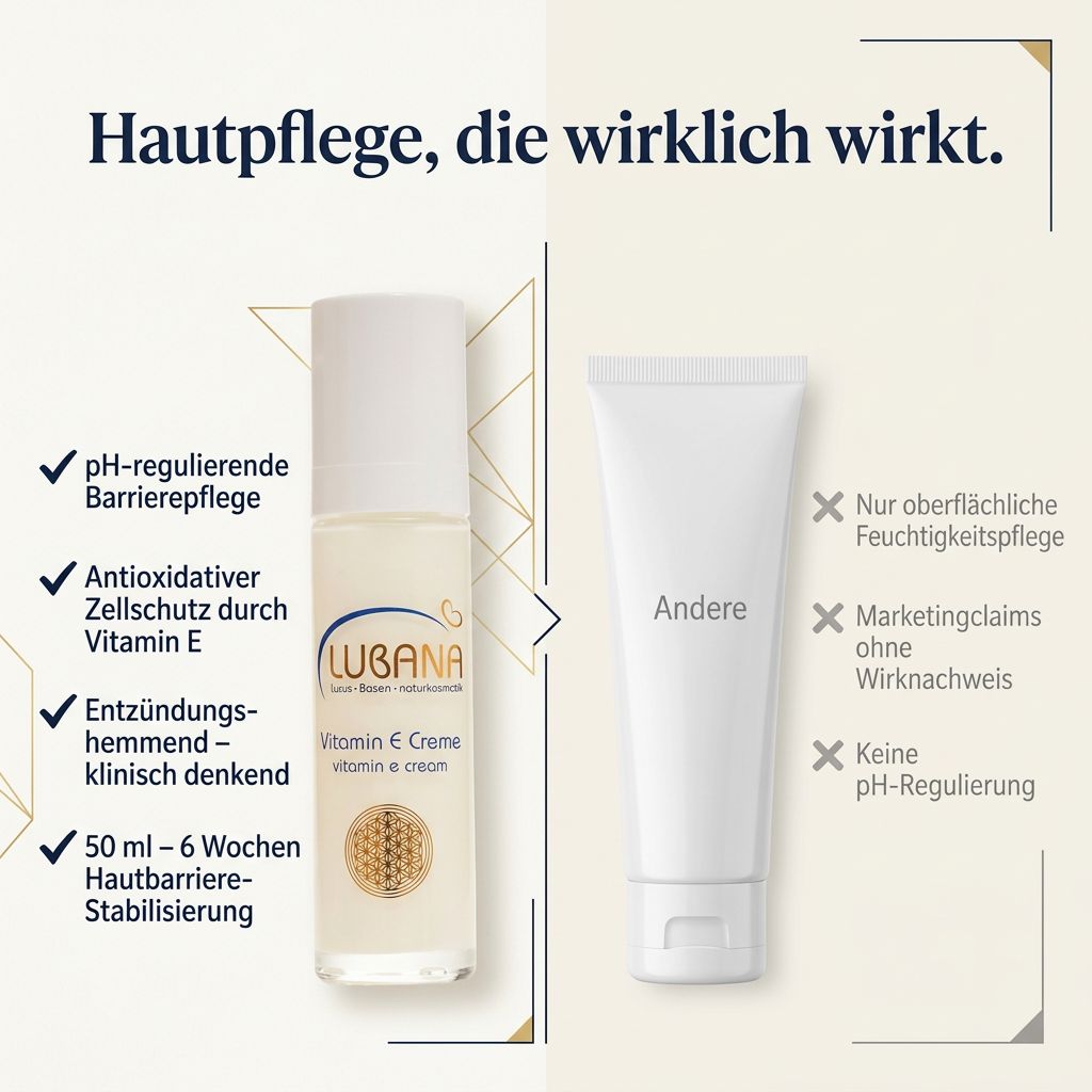 Lubana Vitamin-E-Creme – pH-regulierende Hautbarriere-Pflege mit Tocopherol