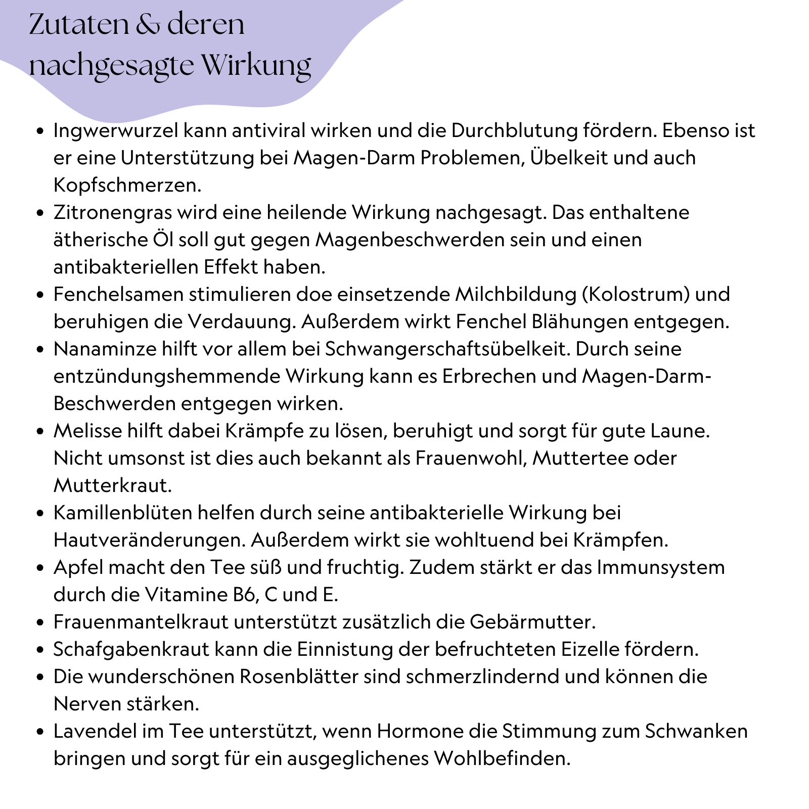 MyClarella® Kräutertee für das 1. Trimester