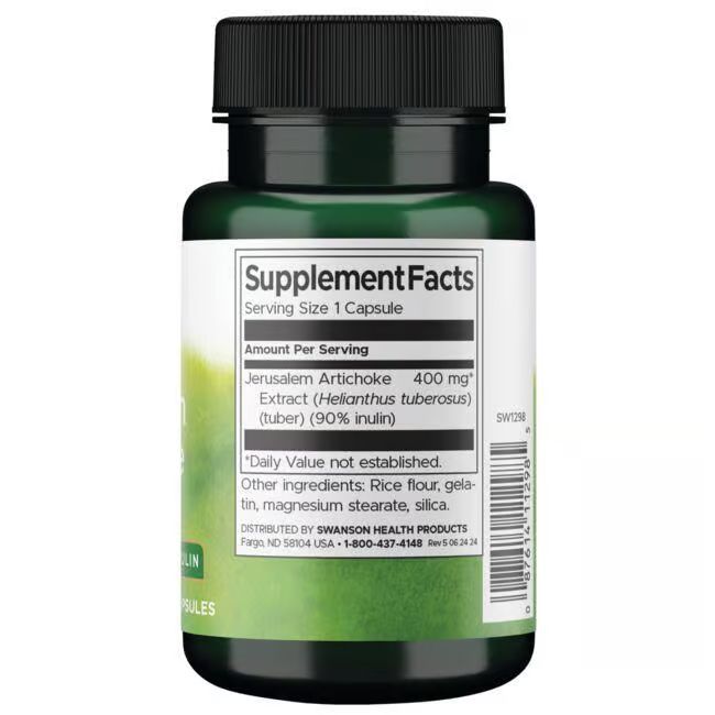 Rückseite der Kapselverpackung mit Supplement-Fakten, Inhaltsstoffen und Verteilernamen.