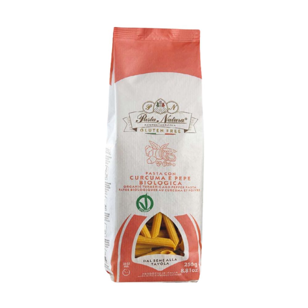 Penne Senza Glutine Biologiche con Curcuma e Pepe - Pasta Natura