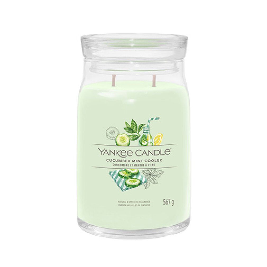 Aromatic candle Signature large glass Cucumber Mint Cooler 0,567 kg