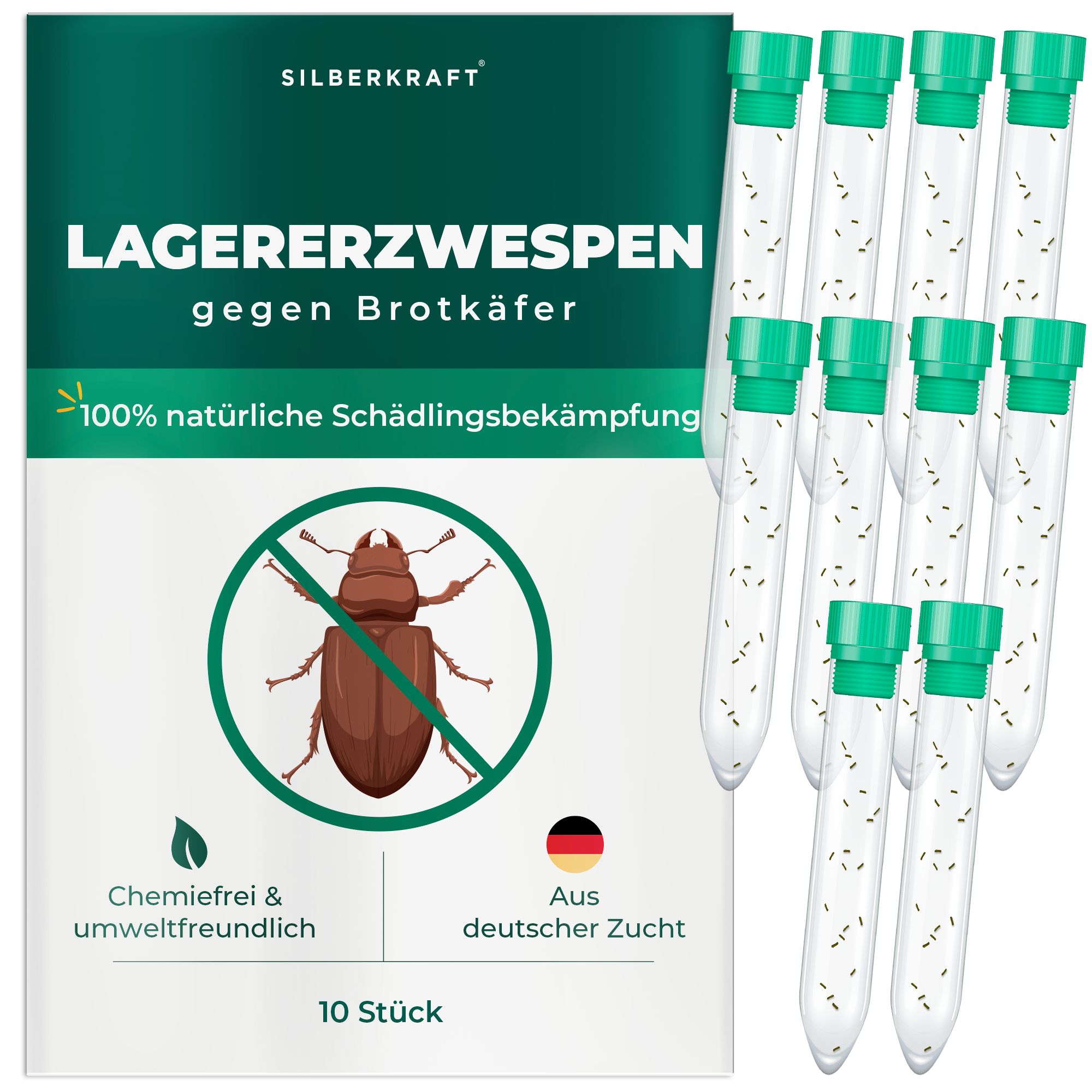 SILBERKRAFT Lagererzwespen gegen Brotkäfer